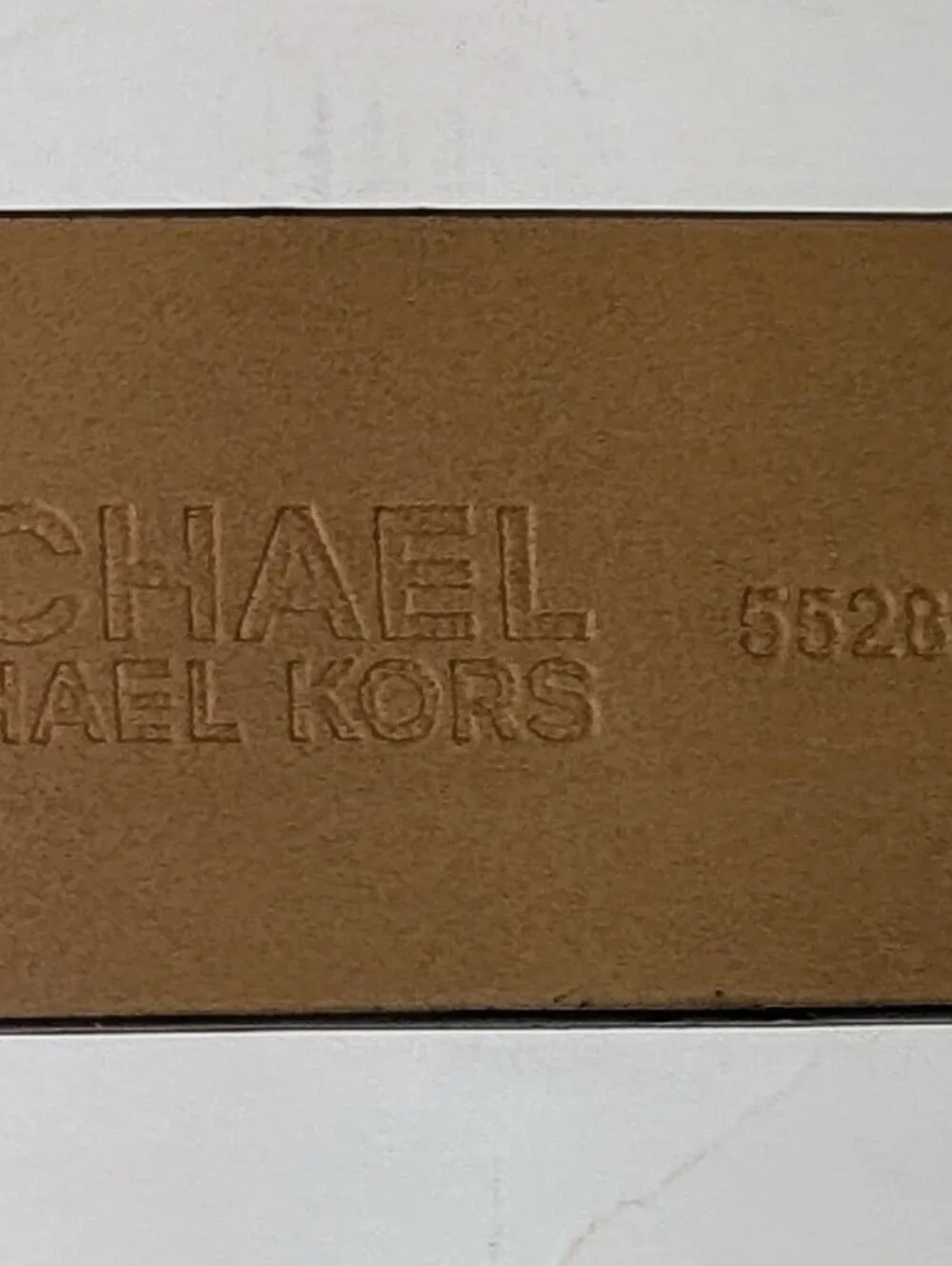 [NWT] Michael Kors Triple Loop Vanilla Belt with Gold-Tone Buckle Size Lg